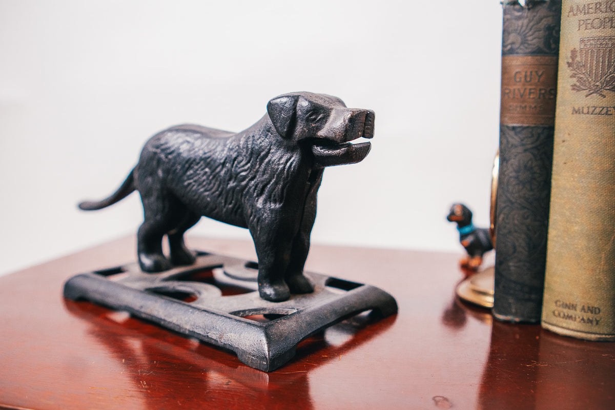 Vintage Cast Iron Labrador Nutcracker
