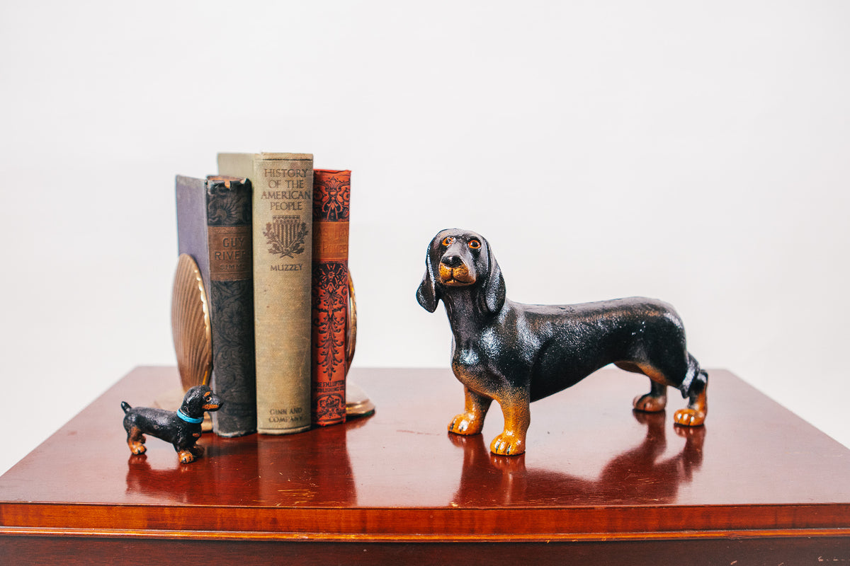Vintage Cast Iron Dachshund Figurine