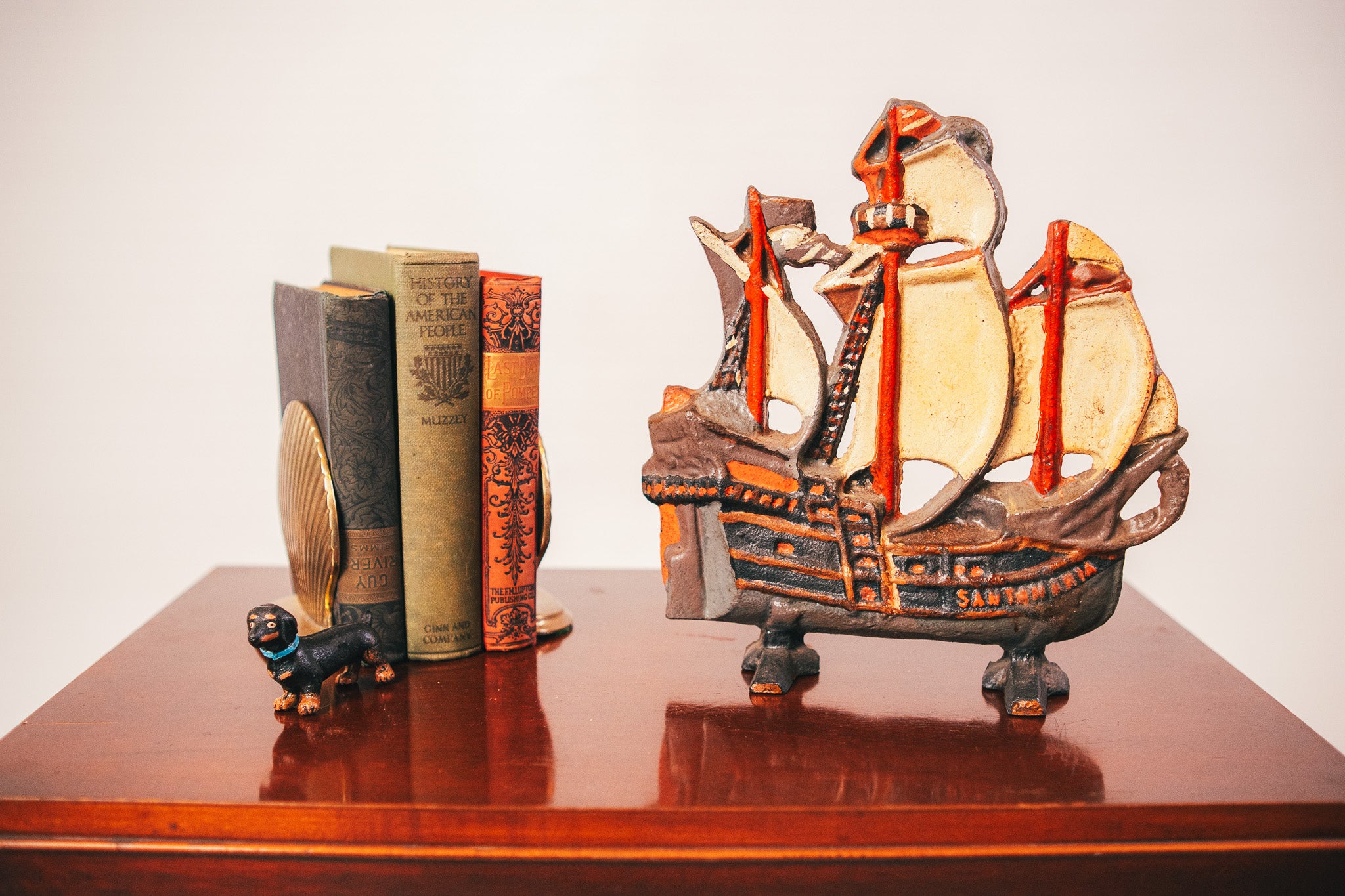 Antique Spanish Galleon Cast Iron Doorstop
