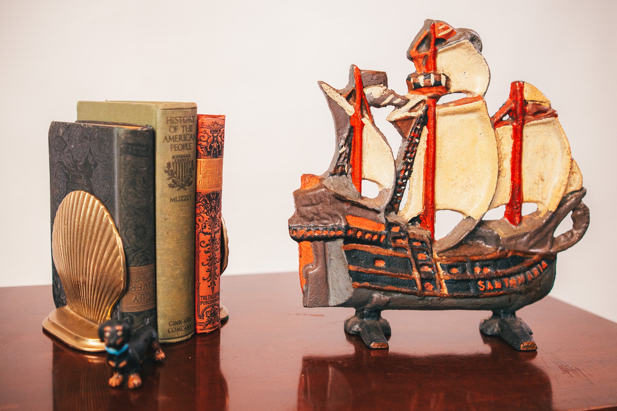 Antique Spanish Galleon Cast Iron Doorstop