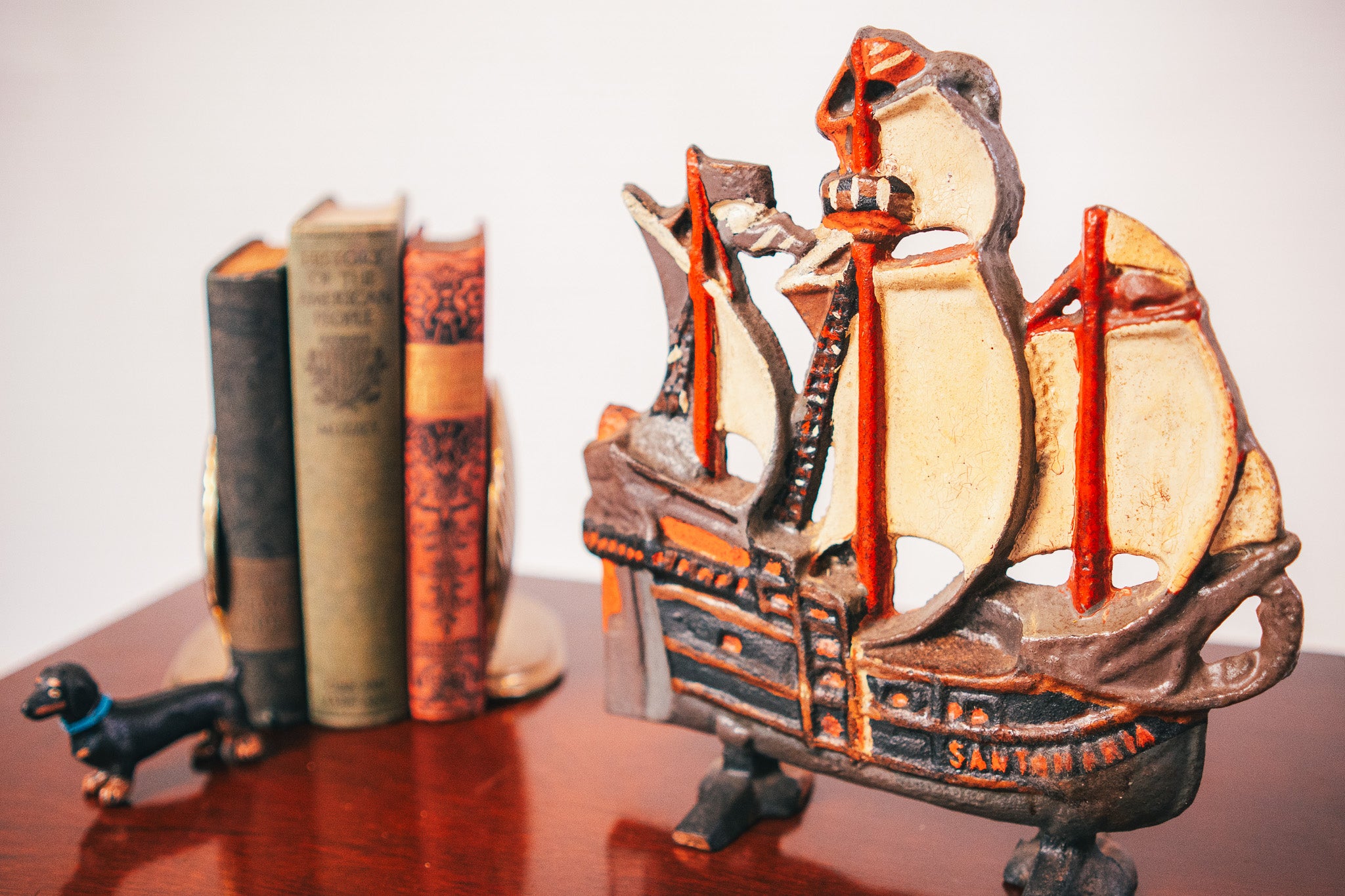 Antique Spanish Galleon Cast Iron Doorstop