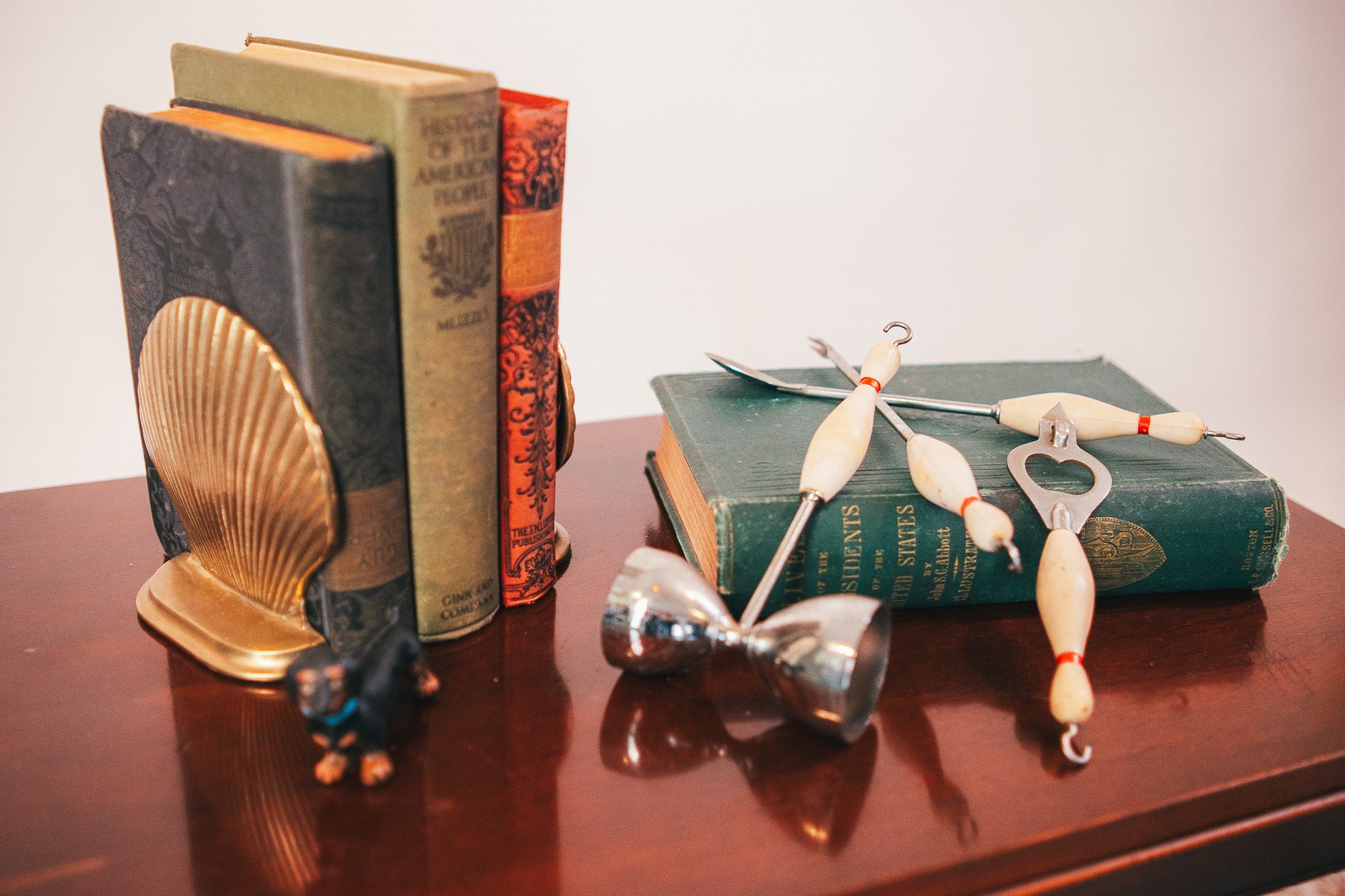 1960βs Bowling Pin Four Piece Bar Set