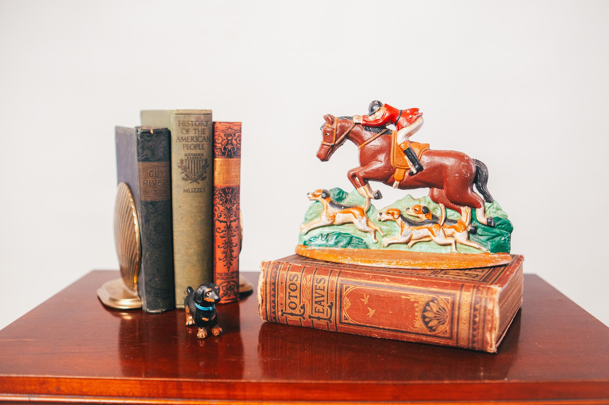 Cast Iron Horse & Hound “Fox Hunting” Doorstop