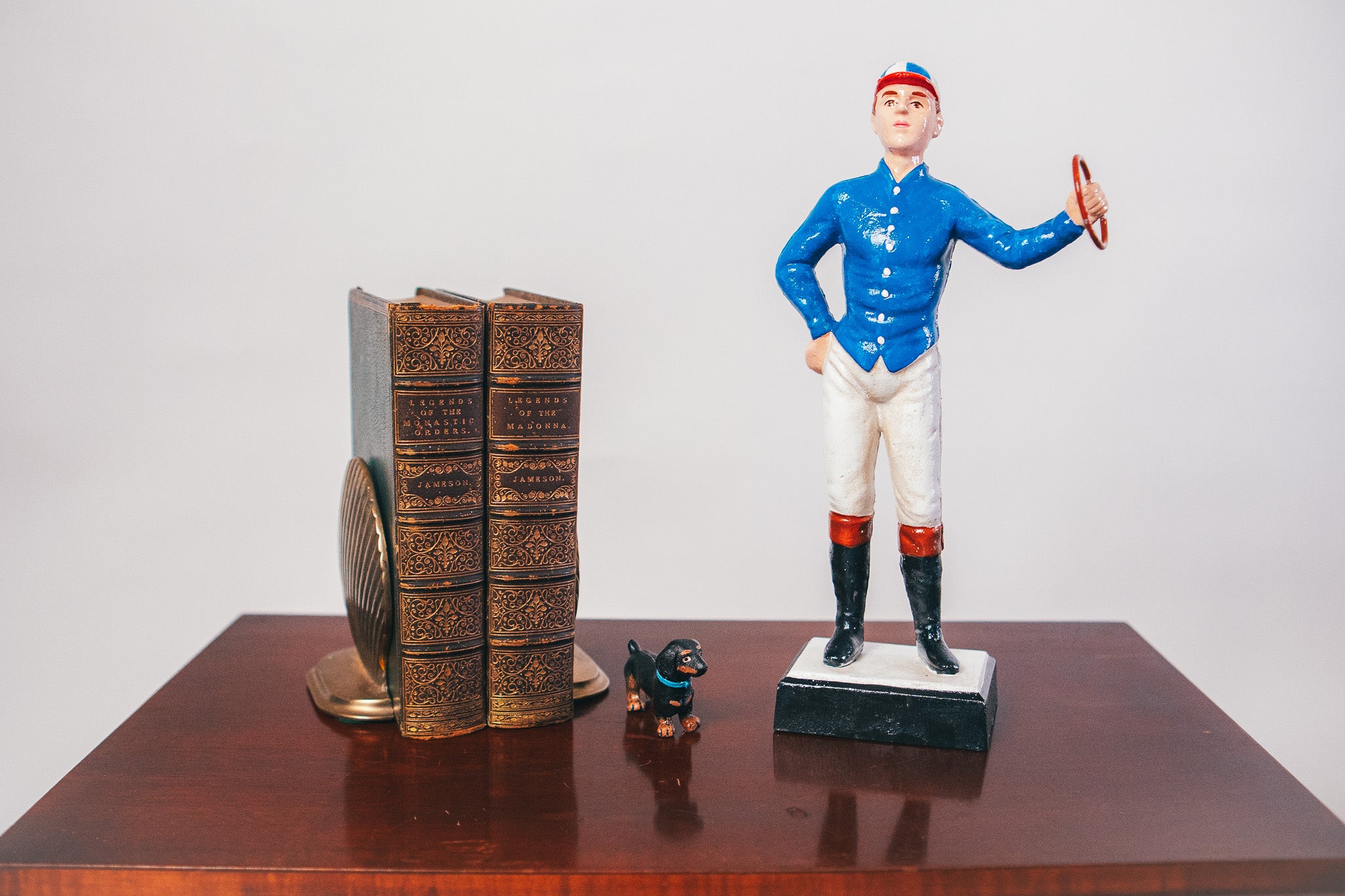 21 Club Style Cast Iron Lawn Jockey Figurine