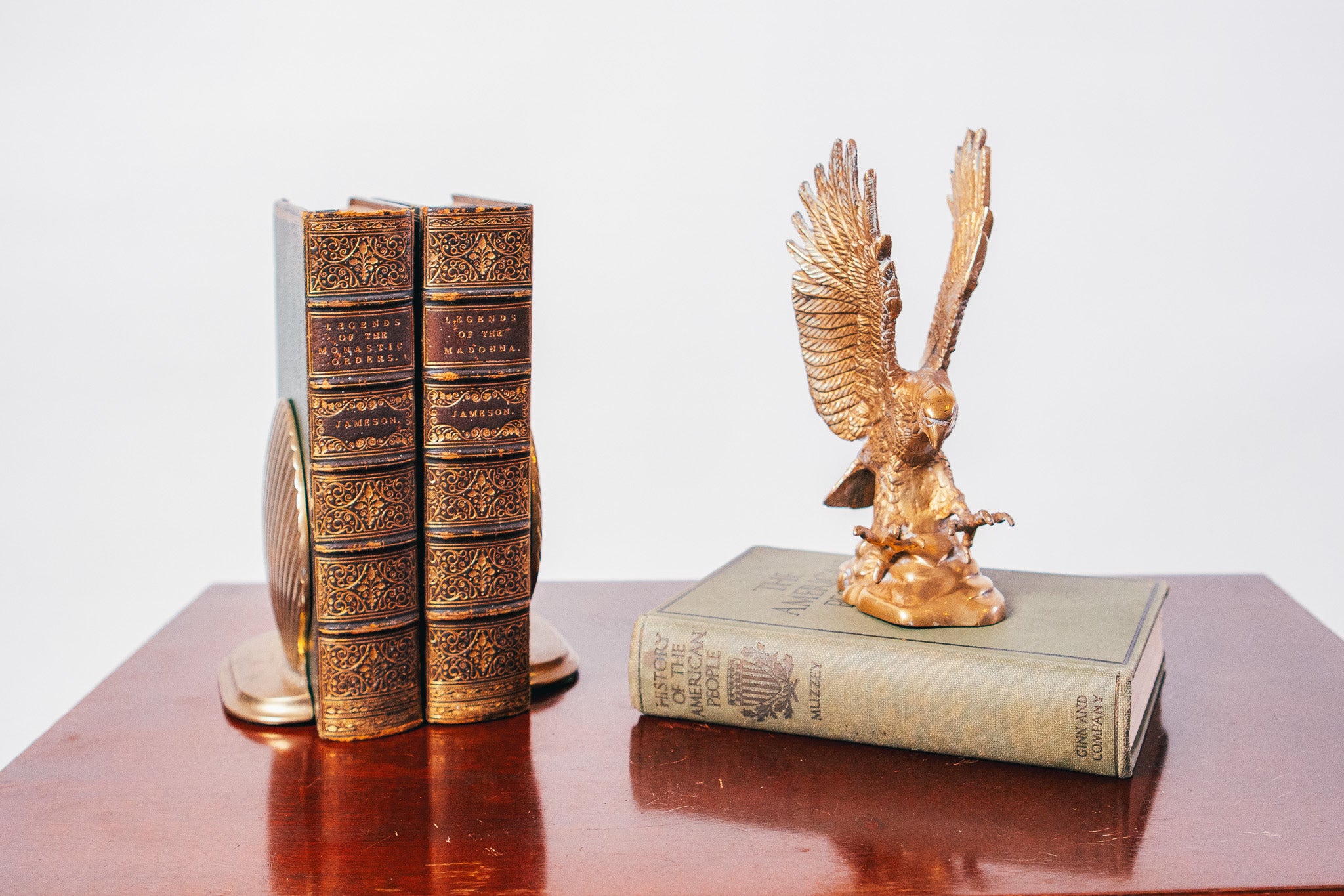 Vintage Solid Brass American Eagle Statue