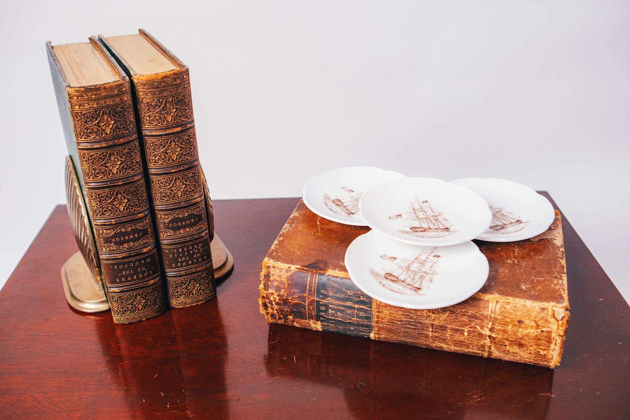 Spode Bone China Schooner Ship Plates (set of 4)